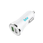 Hızlı Araç Şarj Cihazı Çift USB Çıkışlı QC 3.0 Beyaz