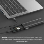 BX05HD USB 3.1 Gen2 10Gbps Yüksek Hızlı Type-C to NVMe M.2 SSD Disk Kutusu - Görsel 5