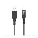BX-MC01C Android İçin Ultra Güçlendirilmiş Micro USB Şarj Kablosu Siyah