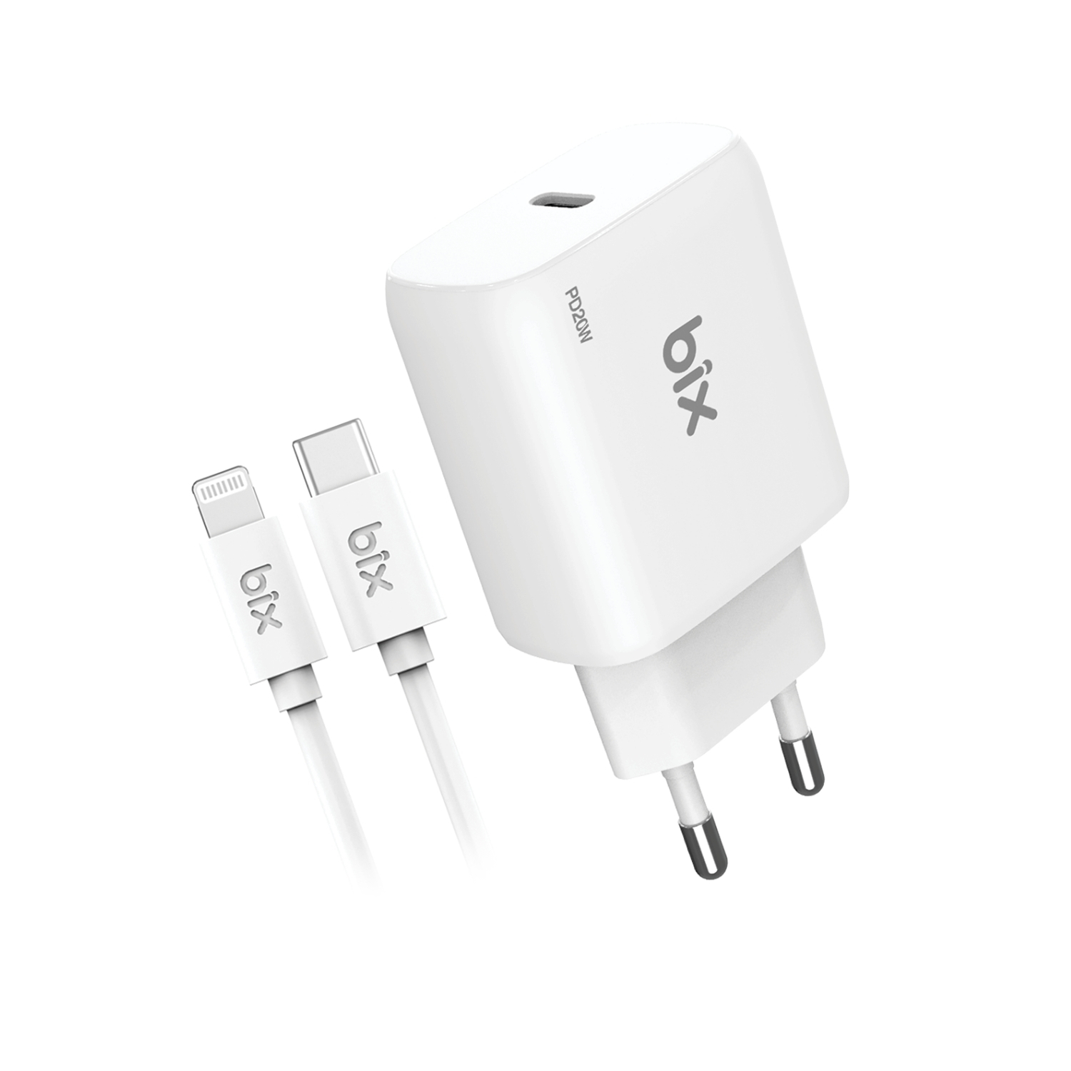 bx123-cl20ta BXCL20TA 20W PD Hızlı Şarj Adaptörü + 3A USB-C to Lightning Kablo 1.2 Metre - Görsel 1