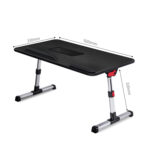 Bix Saiji A8 Large Ayarlanabilir USB Soğutuculu, 0-36° Açılı, 5 Kademeli Yükseklik Laptop ve Çalışma Masası Siyah - Görsel 5