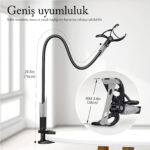 Bix Saiji IVY-85 Akrobat Esnek Telefon Tutucu Siyah - Görsel 9