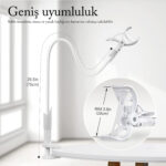 Bix Saiji IVY-85 Akrobat Esnek Telefon Tutucu Beyaz - Görsel 4