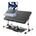 Bix Saiji A8 Large Ayarlanabilir USB Soğutuculu, 0-36° Açılı, 5 Kademeli Yükseklik Laptop ve Çalışma Masası Siyah