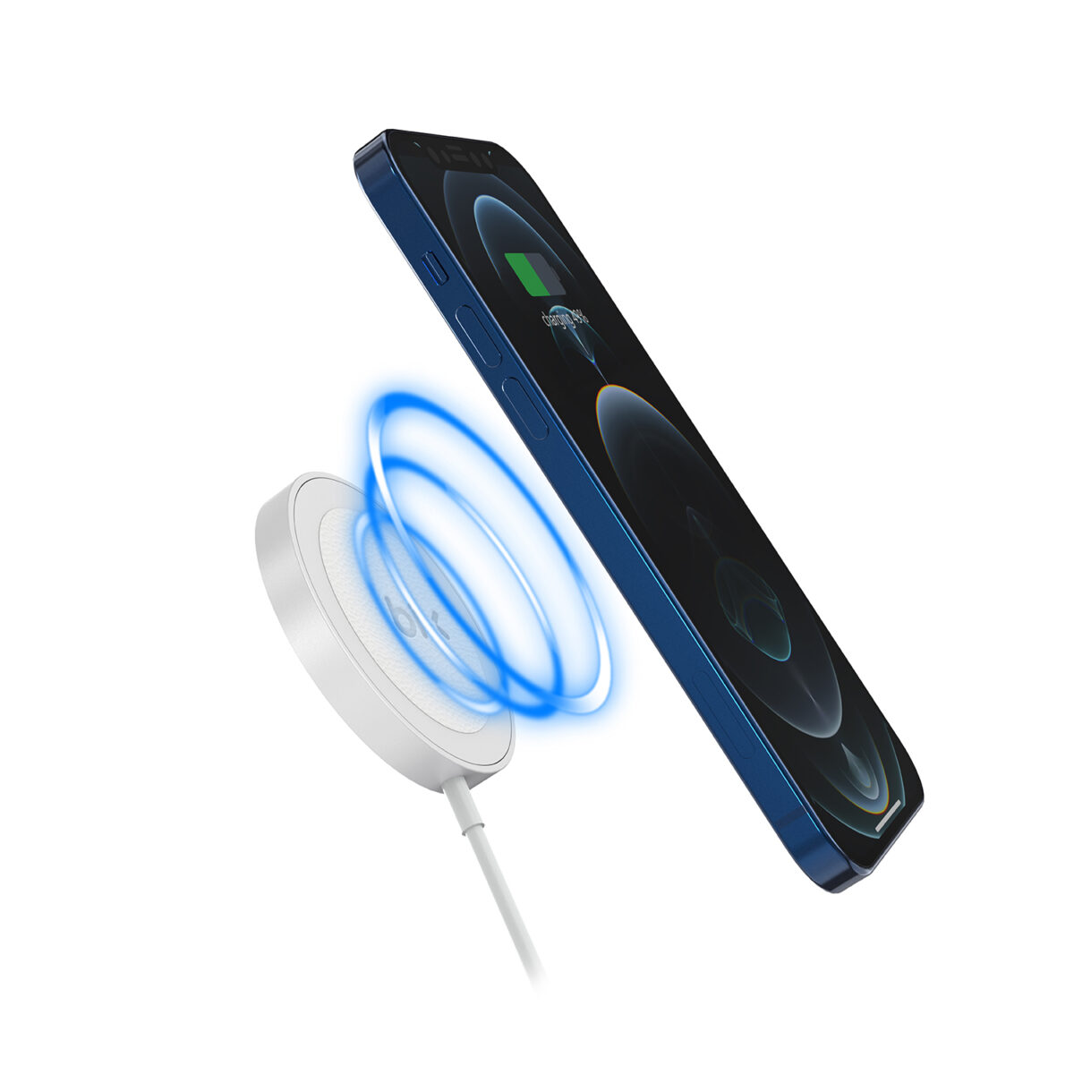 BXMG15 15W Manyetik Magsafe iPhone 12/13/14/15 Serisi ve Airpods ile Uyumlu Kablosuz Şarj Cihazı Beyaz - Görsel 1
