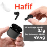 Soundcraft TW4 Bluetooth 5.4 Metalik Kasalı IPX4 Su Geçirmez TWS Kablosuz Kulak içi Kulaklık Gümüş - Görsel 6