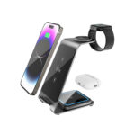 BXMW3 15W 3’ü 1 Arada iPhone Apple Watch AirPods Uyumlu Ultra İnce Manyetik Kablosuz Şarj İstasyonu