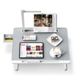 Bix Saiji K8 Ultimate LED Lambalı ve Ayarlanabilir Yükseklikli Laptop Masası Yatak, Masa ve Çok Amaçlı Kullanım için Geniş ve Ergonomik - Görsel 2