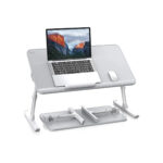 Bix Saiji AL33 Yükseklik ve Açı Ayarlı Laptop Masası – Çalışma, Okuma, Eğlence ve Yatakta Kullanım İçin Ergonomik Laptop Standı, Katlanabilir, Taşınabilir ve Çevre Dostu PVC Deri Yüzey, 17 İnç Dizüstü Bilgisayar Uyumluluk ve Çift Kilit Fonksiyonu ile İdeal Yatak Yanı Masası