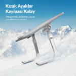 Bix Saiji AL33 Yükseklik ve Açı Ayarlı Laptop Masası – Çalışma, Okuma, Eğlence ve Yatakta Kullanım İçin Ergonomik Laptop Standı, Katlanabilir, Taşınabilir ve Çevre Dostu PVC Deri Yüzey, 17 İnç Dizüstü Bilgisayar Uyumluluk ve Çift Kilit Fonksiyonu ile İdeal Yatak Yanı Masası - Görsel 2