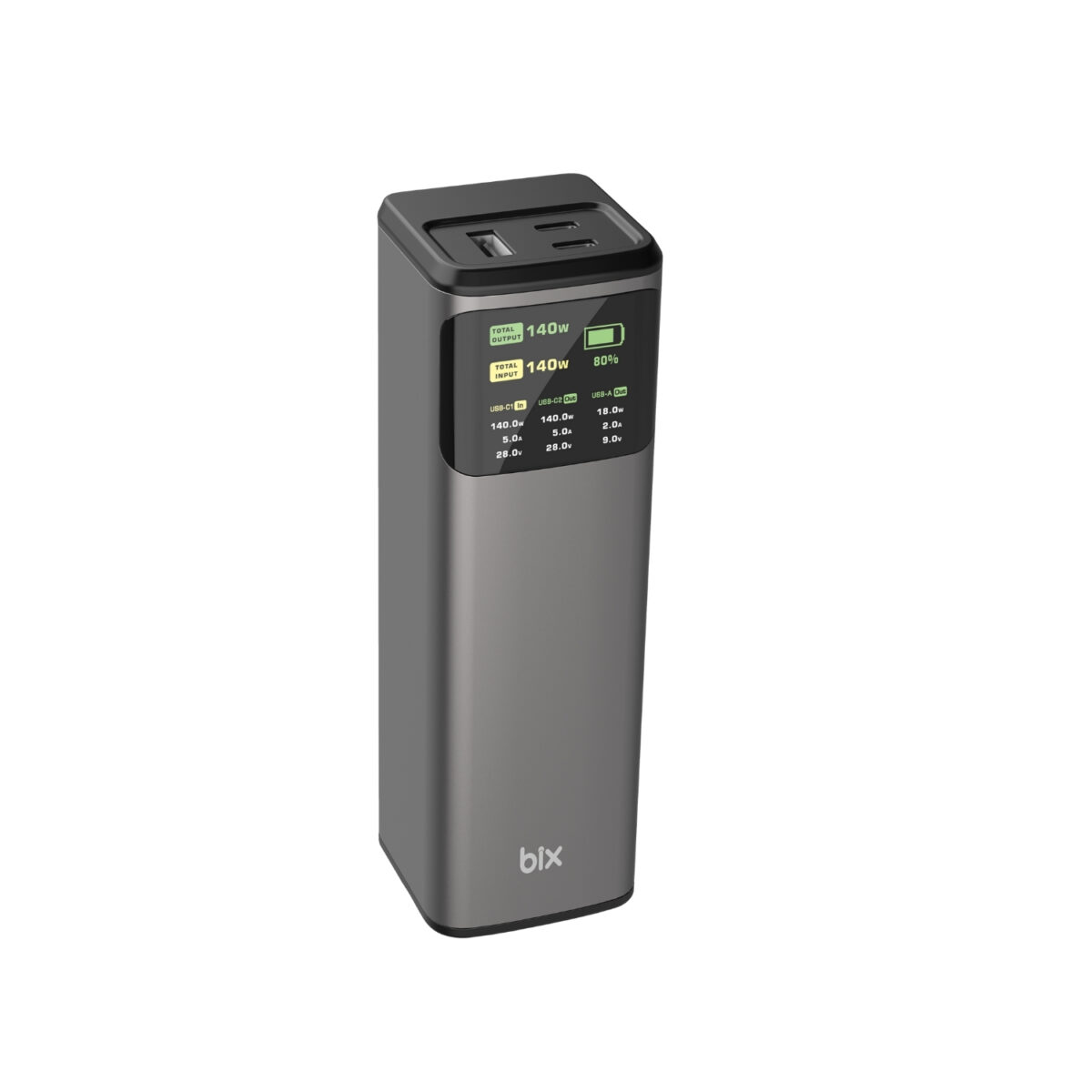 PB200W 24000mAh Taşınabilir Çift USB-C PD & USB-A Çıkışlı Powerbank, 200W PD 3.1 Hızlı Şarj Dijital Ekranlı, MacBook, Tablet ve Telefonlarla Uyumlu Şarj Ünitesi - Görsel 1