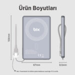 PB114 5000mAh 20W Dahili Type-C Kablolu 15W Manyetik Kablosuz Şarj Özellikli Portatif Powerbank Taşınabilir Hızlı Şarj Cihazı - Görsel 6