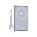 PB114 5000mAh 20W Dahili Type-C Kablolu 15W Manyetik Kablosuz Şarj Özellikli Portatif Powerbank Taşınabilir Hızlı Şarj Cihazı