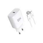 BXC25W 25W Type-C PD Hızlı Şarj Adaptörü + 1 Metre 5A Type-C Kablo Beyaz