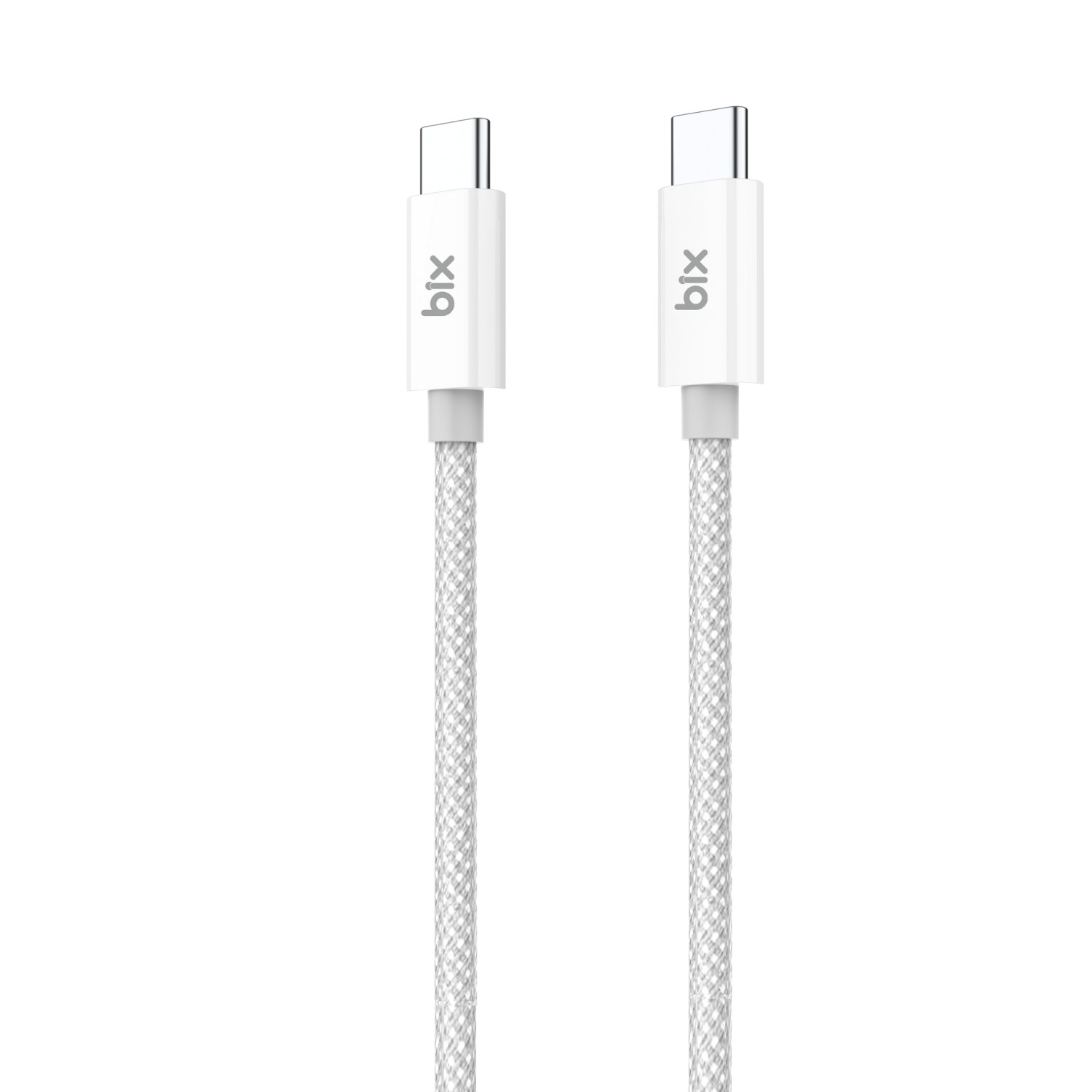 T2CC-ggr T2CC 60W PVC Örgülü Type-C To Type-C Hızlı Şarj Ve Data Kablosu 1 Metre Gri - Görsel 1