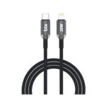 T2CL Type-C to Lightning iPhone 30W Örgülü Şarj ve Data Kablosu 1 Metre Siyah