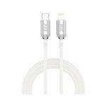 T2CL Type-C to Lightning iPhone 30W Örgülü Şarj ve Data Kablosu 1 Metre Beyaz