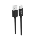 BX100CB 3A Type-C Şarj ve Data Kablosu 1 Metre Siyah