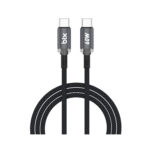 T3CC 60W Örgülü Type-C To Type-C Hızlı Şarj Ve Data Kablosu 1 Metre Siyah