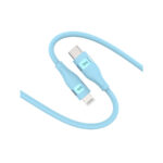 TCSC1CL 27W Type-C to Lightning Silikon Şarj ve Data Kablosu 1.2 Metre Mavi