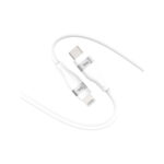 TCSC1CL 27W Type-C to Lightning Silikon Şarj ve Data Kablosu 1.2 Metre Beyaz