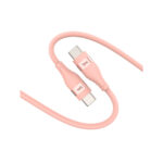 TCSC1CC 60W Type-C to Type-C Silikon Şarj ve Data Kablosu 1.2 Metre Mercan