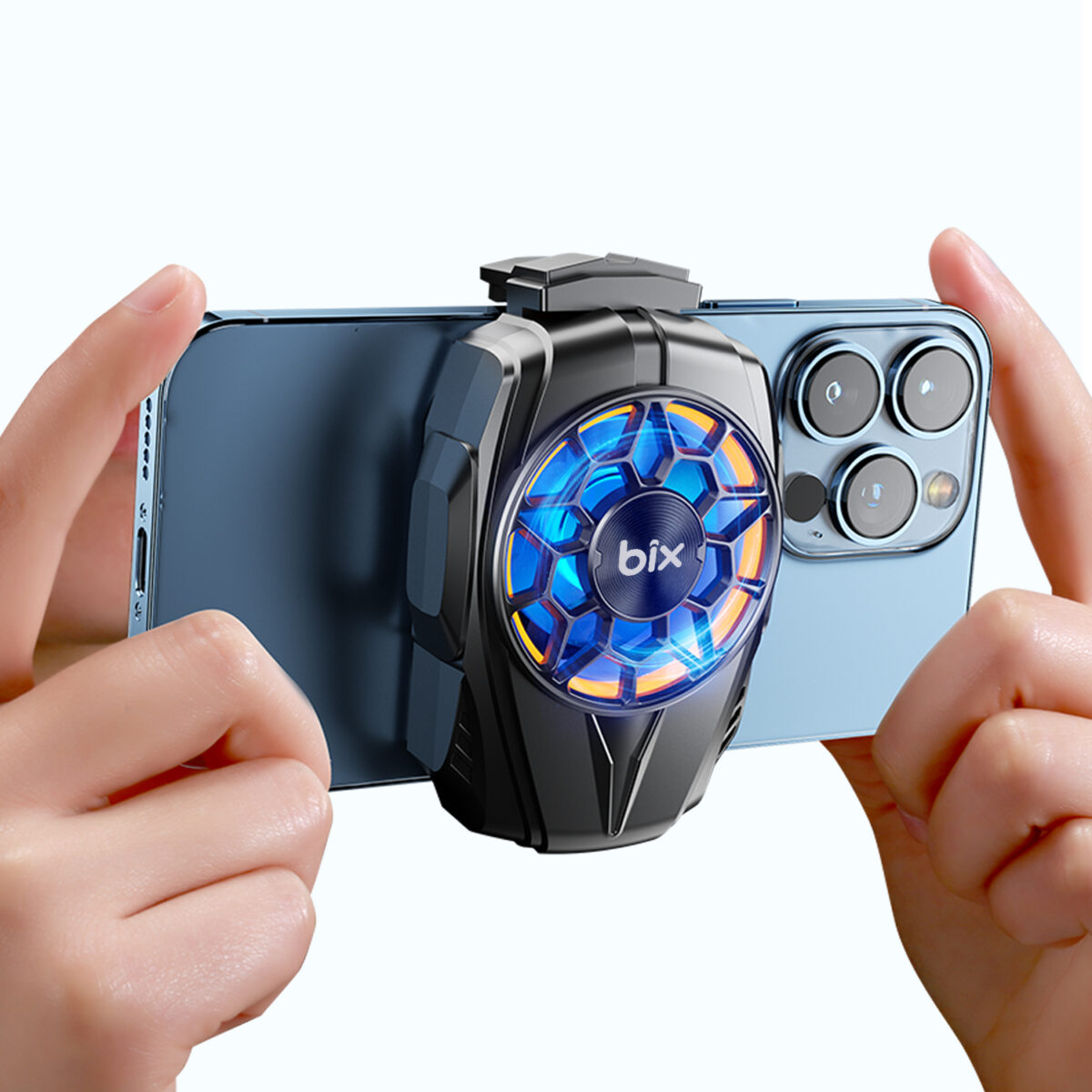 BXCP03G Ultra Sessiz ve Güçlü Telefon Soğutucu Fan Kablolu Kullanım, 4.5-7 inç Cihazlarla Uyumlu, Oyuncular İçin Özel Tasarım - Görsel 2