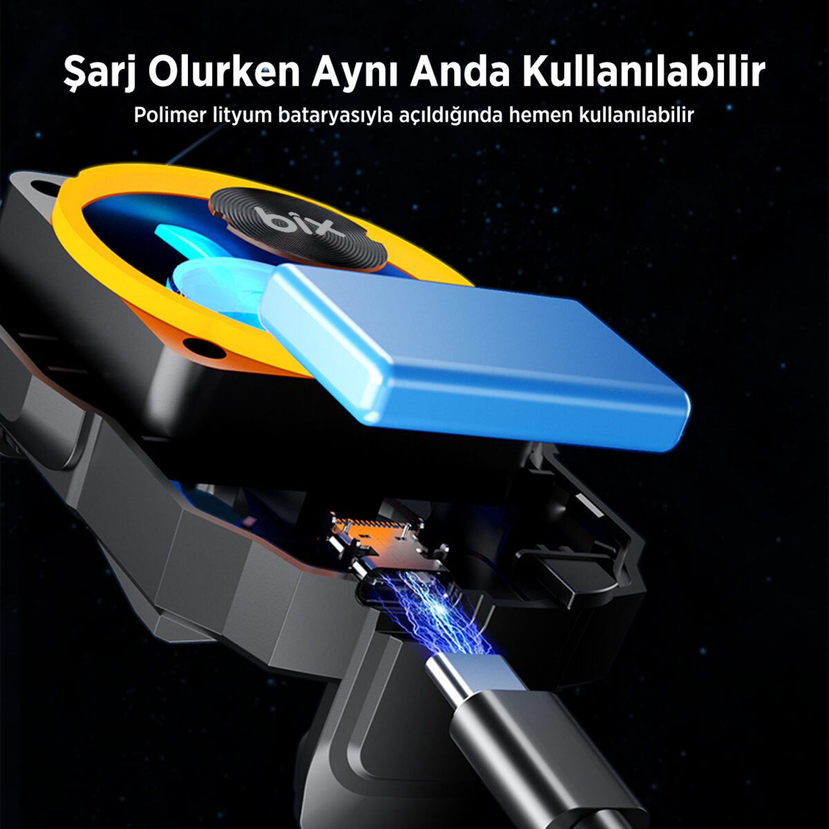 BXCP03G Ultra Sessiz ve Güçlü Telefon Soğutucu Fan Kablolu Kullanım, 4.5-7 inç Cihazlarla Uyumlu, Oyuncular İçin Özel Tasarım - Görsel 8