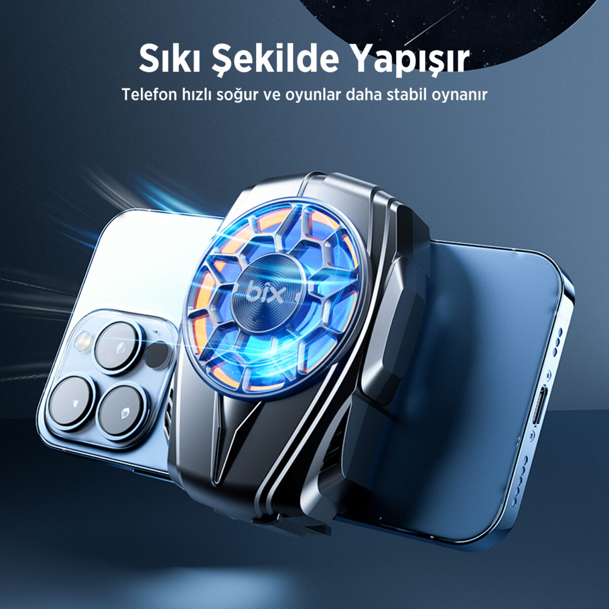 BXCP03G Ultra Sessiz ve Güçlü Telefon Soğutucu Fan Kablolu Kullanım, 4.5-7 inç Cihazlarla Uyumlu, Oyuncular İçin Özel Tasarım - Görsel 10