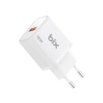 BXQC18 USB-A 18W QC 3.0 Akıllı Çipli ve Kısa Devre Korumalı Hızlı Şarj Adaptörü Beyaz