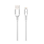 BXIP04UC 12W USB-A to Lightning iPhone için Şarj ve Data Kablosu Gümüş 1 Metre