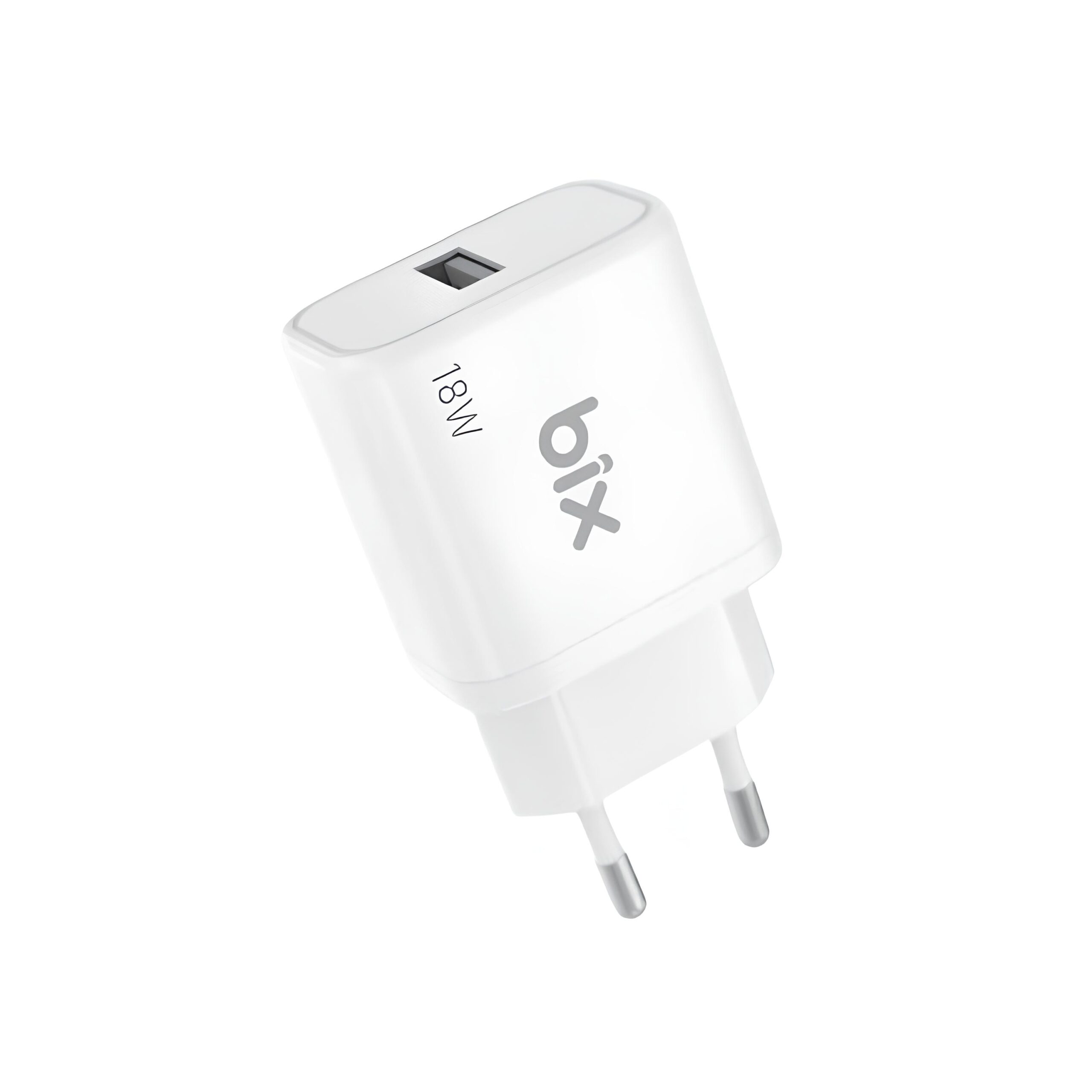 qcx8p BXQC18 USB-A 18W QC 3.0 Akıllı Çipli ve Kısa Devre Korumalı Hızlı Şarj Adaptörü Beyaz - Görsel 1