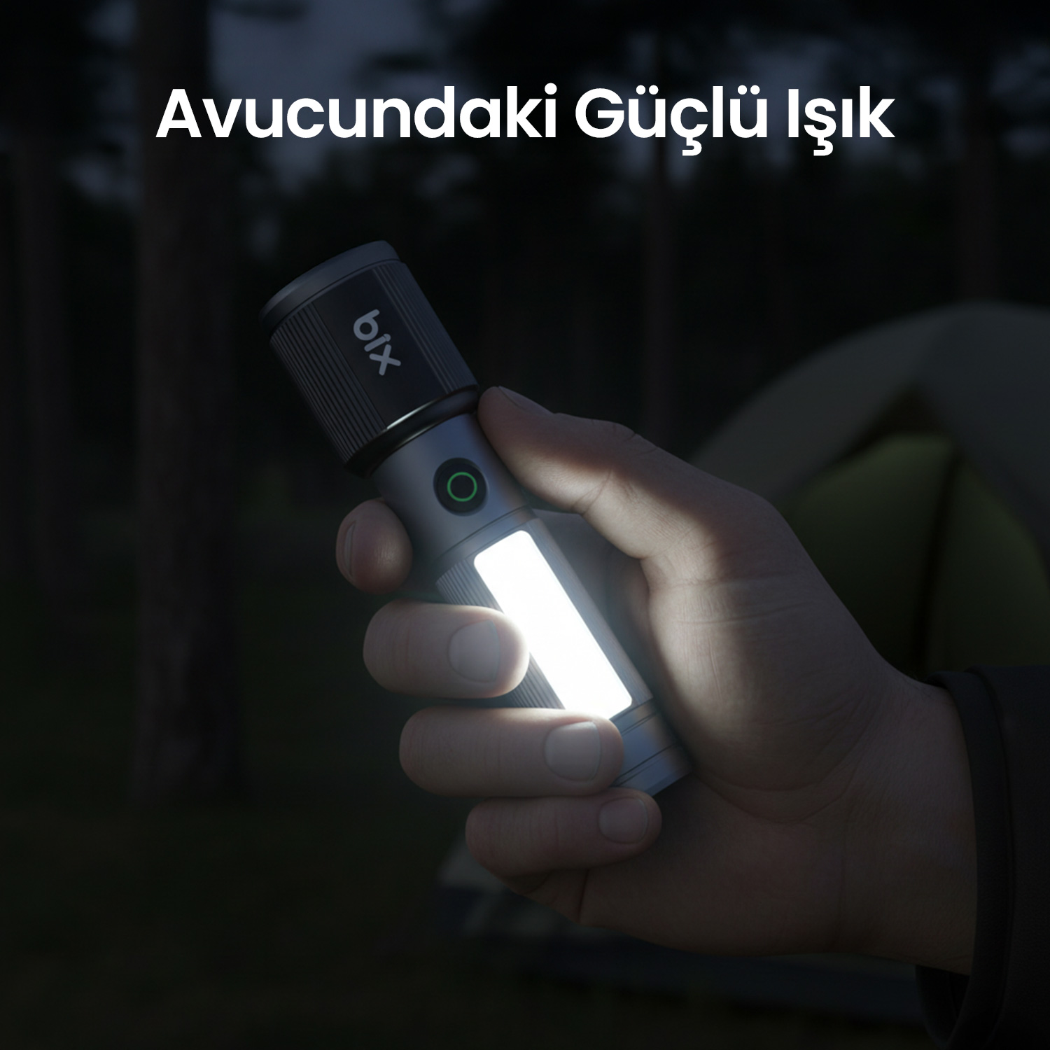 BX2153FL-9 Flashlight BX2153FL 7W LED, Max. 330 Lümen Parlaklık ve 325 Metreye Kadar Menzilli 2000mAh Şarj Edilebilir Manyetik Cob LED Gövdeli Kompakt El Feneri - Görsel 3
