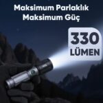 Flashlight BX2153FL 7W LED, Max. 330 Lümen Parlaklık ve 325 Metreye Kadar Menzilli 2000mAh Şarj Edilebilir Manyetik Cob LED Gövdeli Kompakt El Feneri - Görsel 7