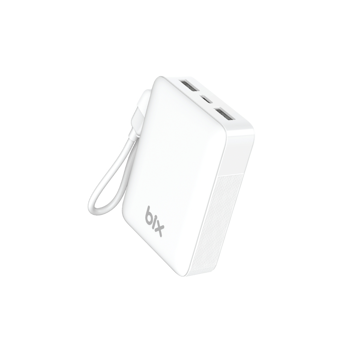 pb116-wt1 PB116 10000mAh PD20W Hızlı Şarj, LED Ekran ve USB-C & USB-A Çıkışlı, Dahili Type-C Kablolu Mini Powerbank Beyaz - Görsel 2