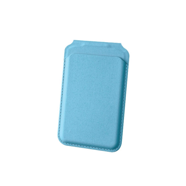 Bix TMW2 Magsafe Uyumlu Kartlık Özellikli Katlanabilir Zarif ve Pratik Manyetik Deri Cüzdan Light Blue