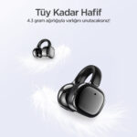 OWS1 Bluetooth 5.4 Ultra Hafif Open-Ear Tasarım Klipsli Kablosuz Kulak İçi Kulaklık Siyah - Görsel 3
