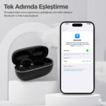 OWS1 Bluetooth 5.4 Ultra Hafif Open-Ear Tasarım Klipsli Kablosuz Kulak İçi Kulaklık Siyah - Görsel 6