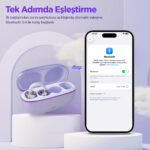 OWS1 Bluetooth 5.4 Ultra Hafif Open-Ear Tasarım Klipsli Kablosuz Kulak İçi Kulaklık Mor - Görsel 6