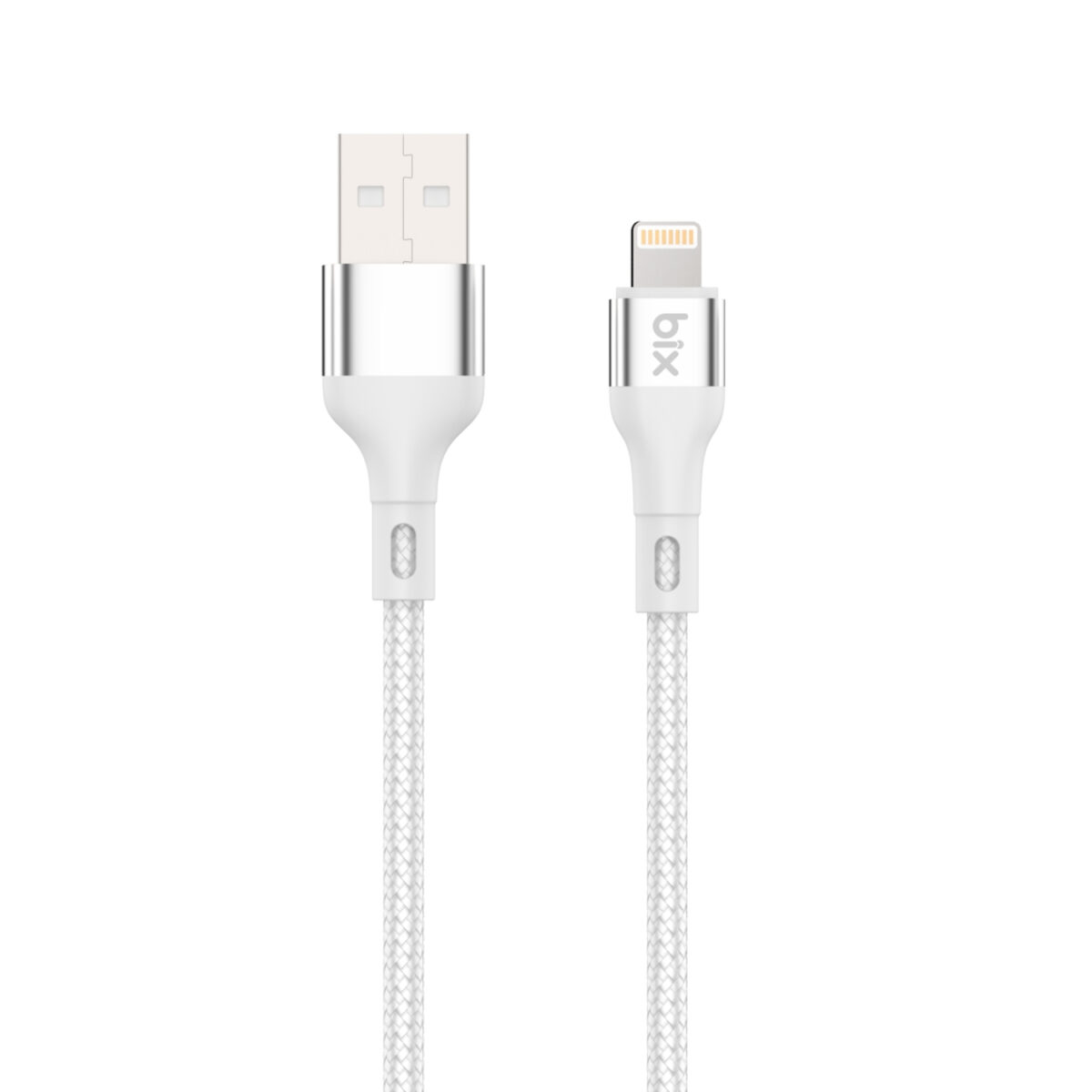 BX101CL 12W USB-A to Lightning iPhone için Şarj ve Data Kablosu Gümüş 1 Metre - Görsel 1