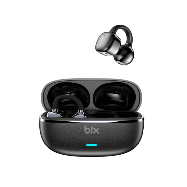 OWS1 Bluetooth 5.4 Ultra Hafif Open-Ear Tasarım Klipsli Kablosuz Kulak İçi Kulaklık Siyah