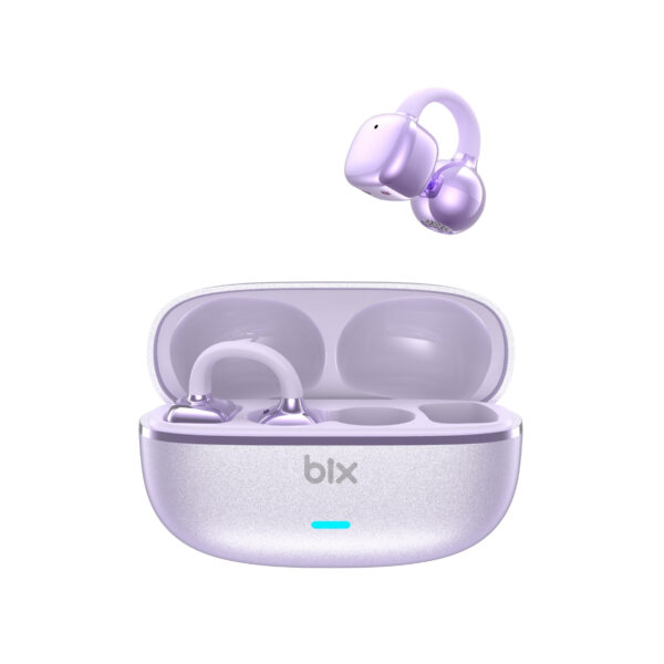 OWS1 Bluetooth 5.4 Ultra Hafif Open-Ear Tasarım Klipsli Kablosuz Kulak İçi Kulaklık Mor