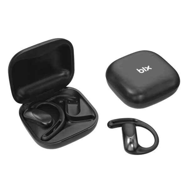 OWS2 Bluetooth 5.4 Stereo Sesli IPX4 Sertifikalı Spor Fitness ve Koşu İçin Ergonomik Ear Hook Esnek Kulak Kancalı Kablosuz Kulaklık Siyah