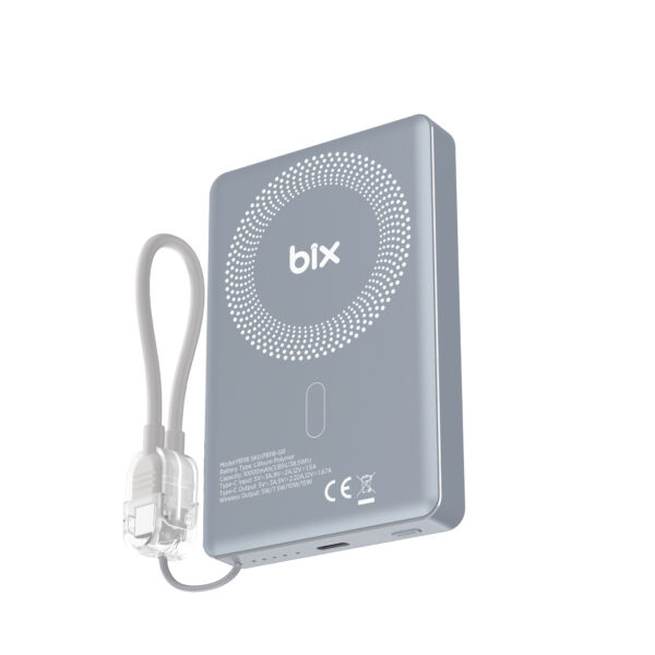 PB118 10000mAh 20W Dahili Type-C Kablolu 15W Manyetik Kablosuz Şarj Özellikli Portatif Powerbank Taşınabilir Hızlı Şarj Cihazı