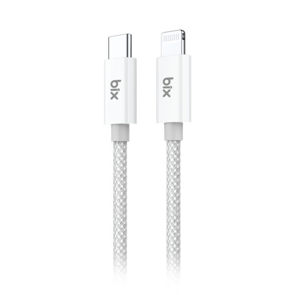 T3CL Type-C to Lightning iPhone 27W Örgülü Şarj ve Data Kablosu 1 Metre Gri