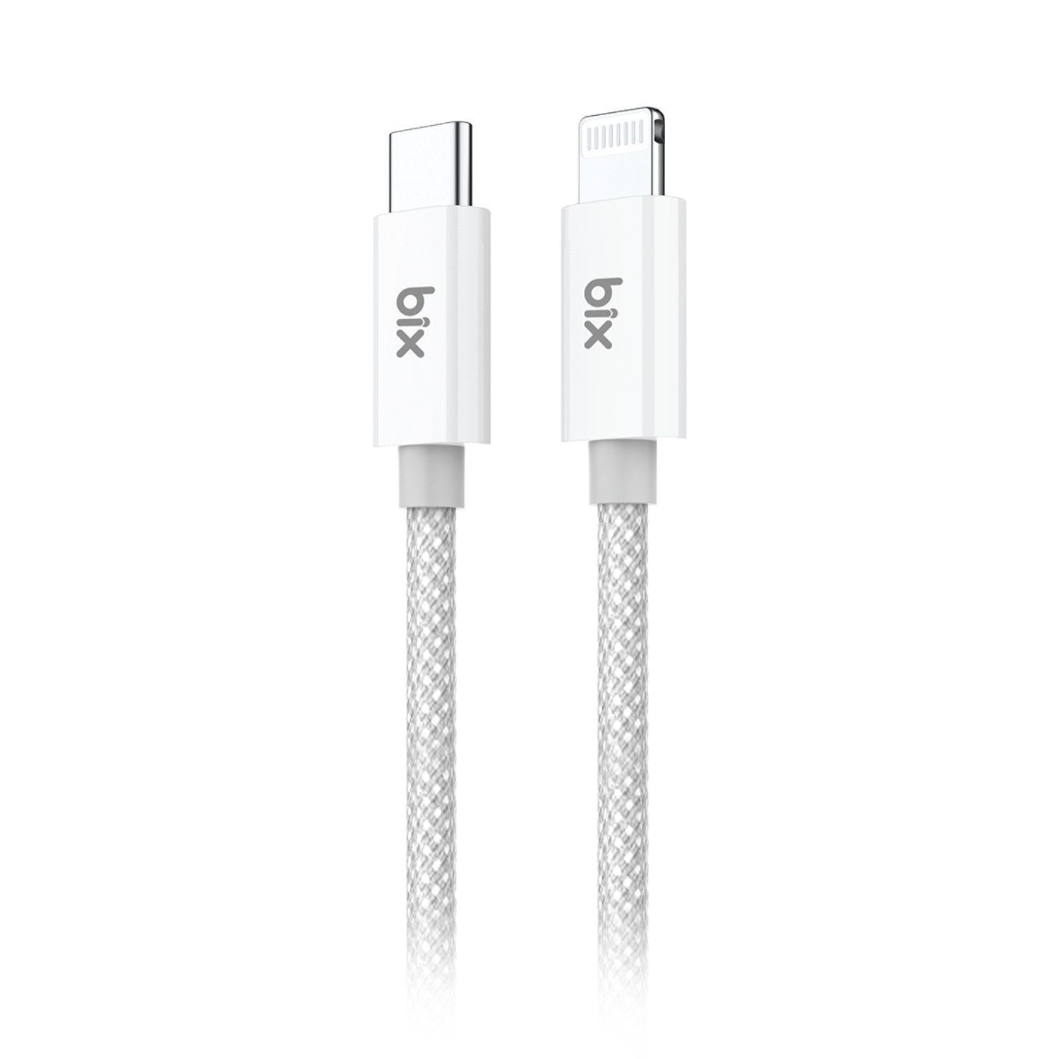 T3CL-1 T3CL Type-C to Lightning iPhone 27W Örgülü Şarj ve Data Kablosu 1 Metre Gri - Görsel 1