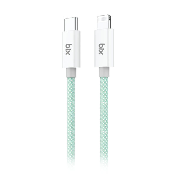 T3CL Type-C to Lightning iPhone 27W Örgülü Şarj ve Data Kablosu 1 Metre Yeşil