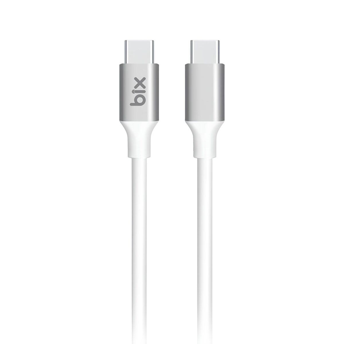 BX200CC 100W 5Gbps E-Mark Çipli Type-C to Type-C Yüksek Hızlı Şarj ve Data Kablosu 2 Metre Beyaz - Görsel 1