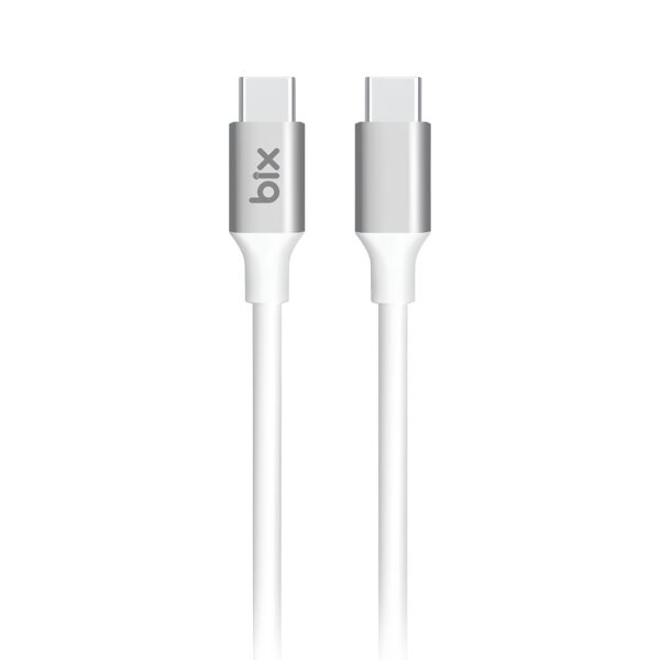 BX200CC 100W 5Gbps E-Mark Çipli Type-C to Type-C Yüksek Hızlı Şarj ve Data Kablosu 2 Metre Beyaz