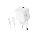 BX1P32G-CW GaN 30W Type-C PD Hızlı Şarj Cihazı ve 1.2 Metre 3A Type-C Kablo Beyaz